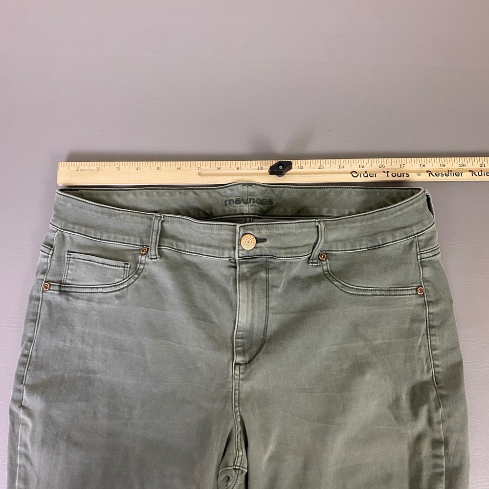 Maurices Jeans Womens Plus Size 20w Regular Olive Green Skinny Leg Stretch Denim - Picture 4 of 12